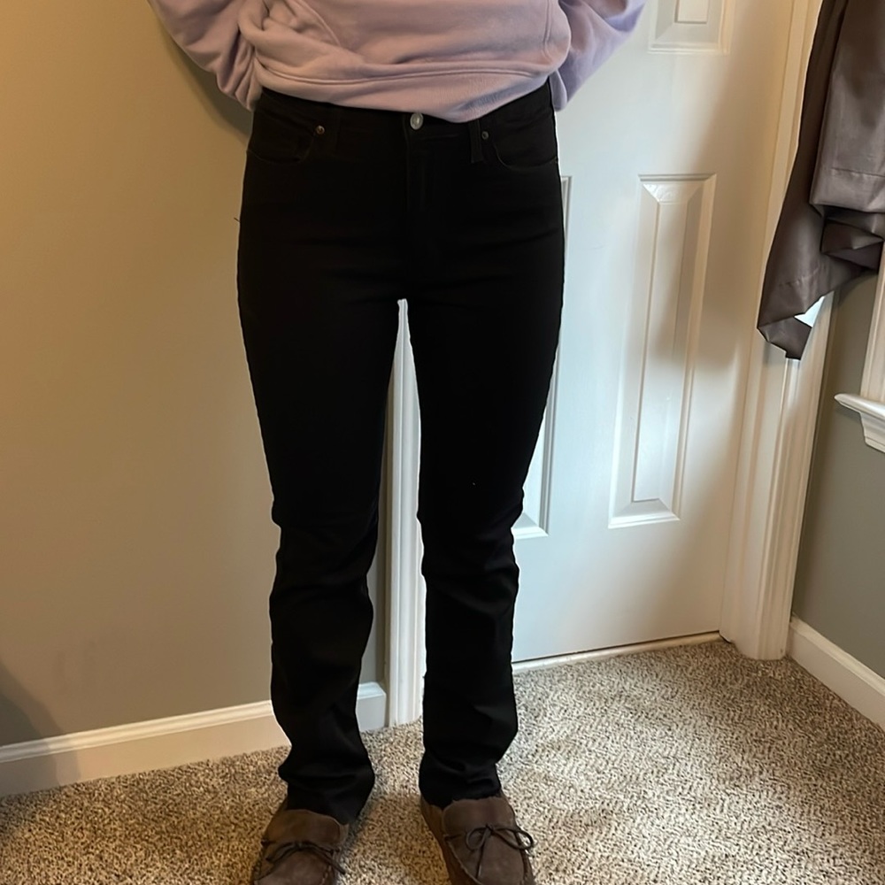 724 Levi’s high-rise, straight leg, black jeans, size 29